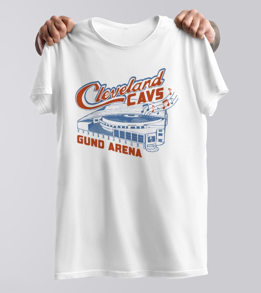 Cleveland Cavs Gund Arena Retro Music Note T-Shirt