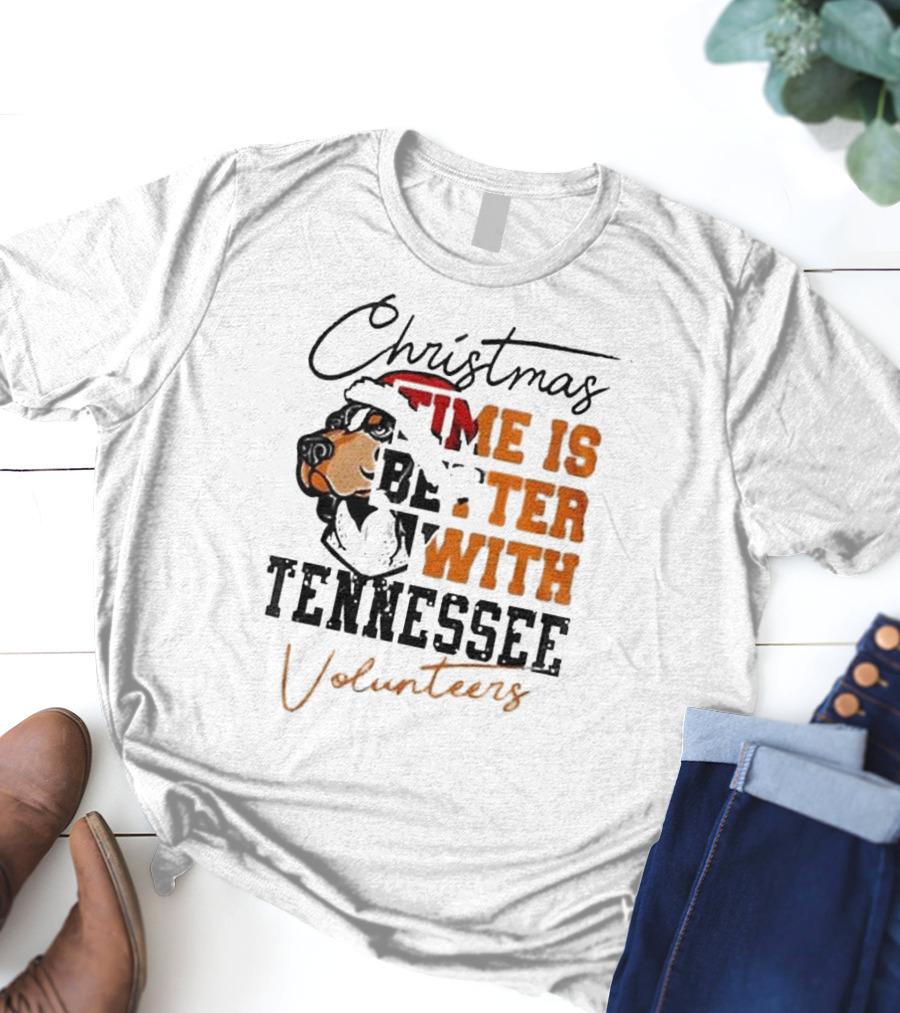 Christmas Time Is Better With Tennessee Volunteers T-Shirt