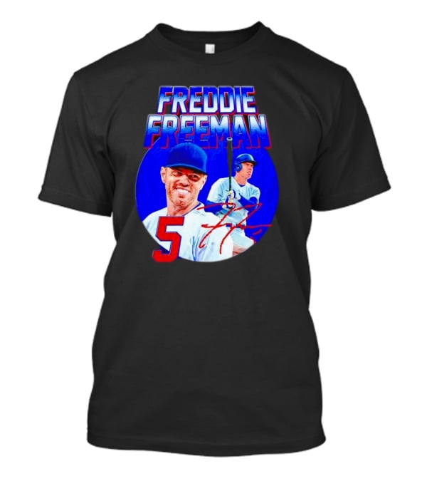 Freddie Freeman Los Angeles Dodgers 5 Signature Baseball T-Shirt