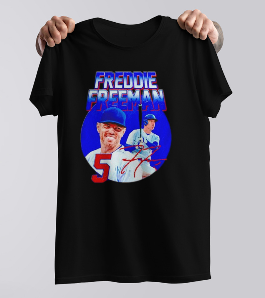 Freddie Freeman Los Angeles Dodgers 5 Signature Baseball T-Shirt