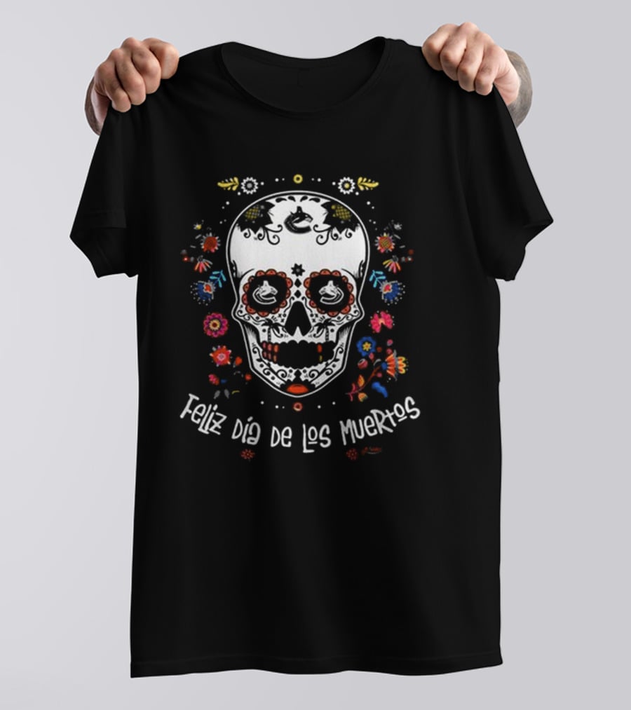 Vancouver Canucks Feliz Dia De Los Muertos T-Shirt