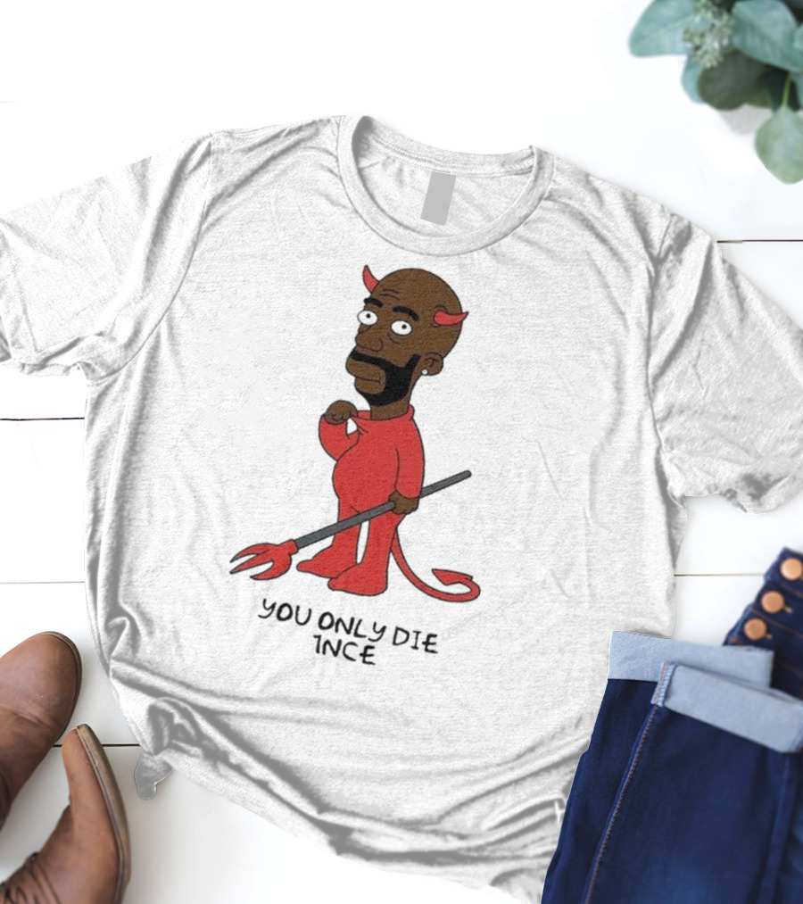 Freddie Gibbs Gibbsons You Only Die 1Nce Devil Cartoon Character T-Shirt