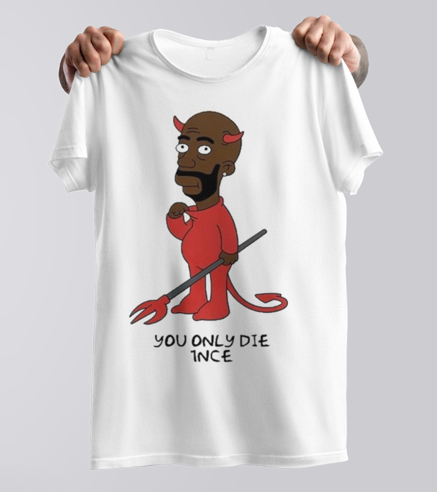 Freddie Gibbs Gibbsons You Only Die 1Nce Devil Cartoon Character T-Shirt