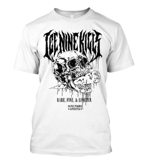 Ice Nine Kills Rare Fine Limited Macabre Spirits Skulls T-Shirt