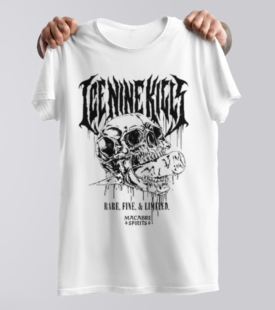 Ice Nine Kills Rare Fine Limited Macabre Spirits Skulls T-Shirt