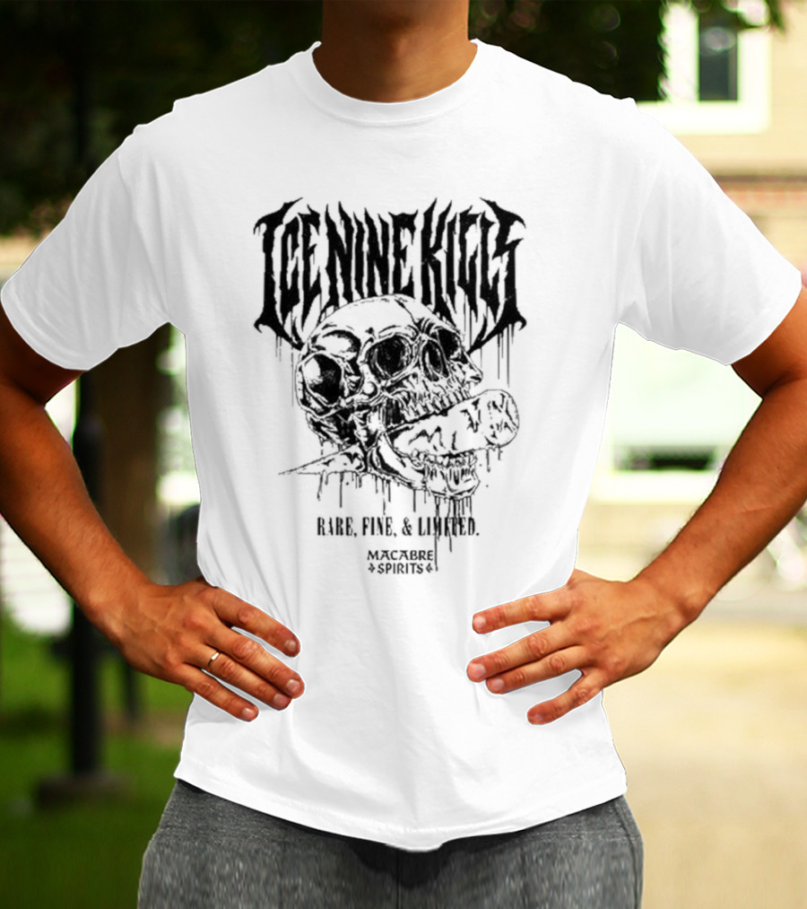 Ice Nine Kills Rare Fine Limited Macabre Spirits Skulls T-Shirt