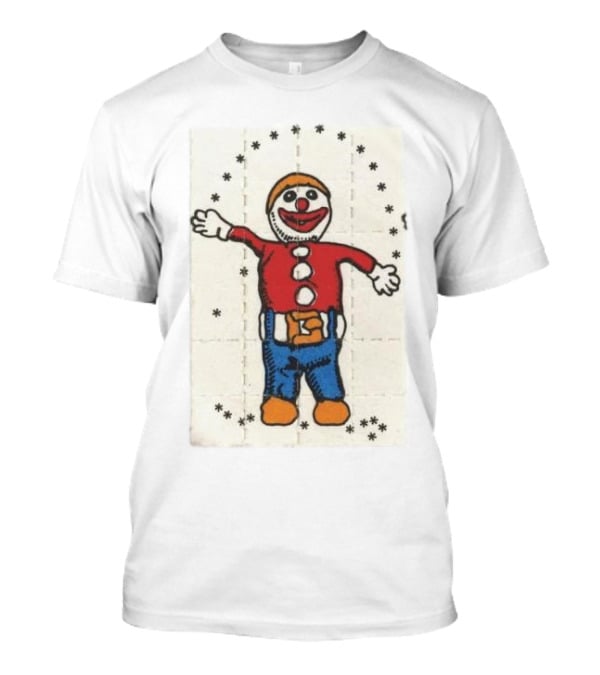 Psychedelic Acid Clown With Happy Expression Surrounded By Stars T-Shirt