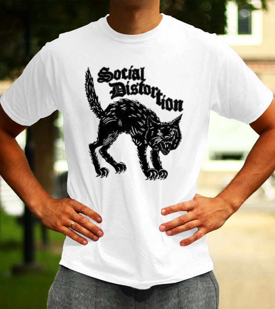 Social Distortion Black Kat Meow T-Shirt