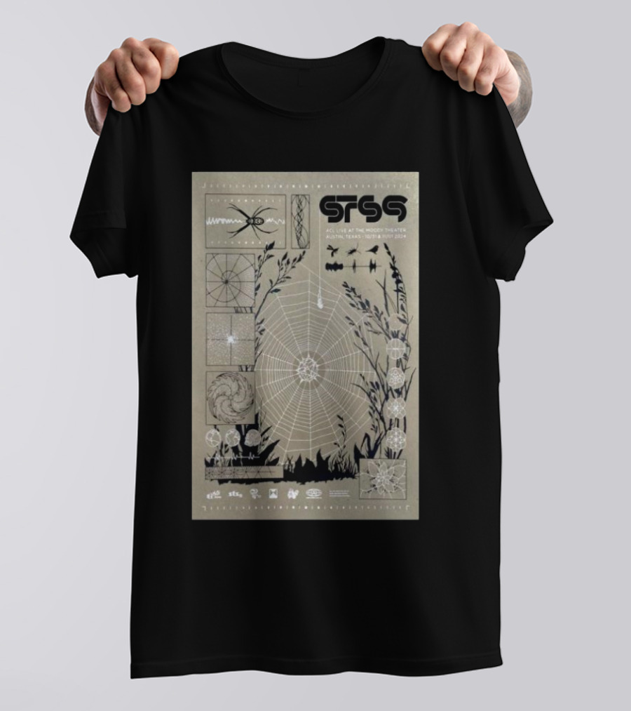 STS9 ACL Live At Moody Theater Austin Texas Spider Web Imagery October 31 November 1 T-Shirt