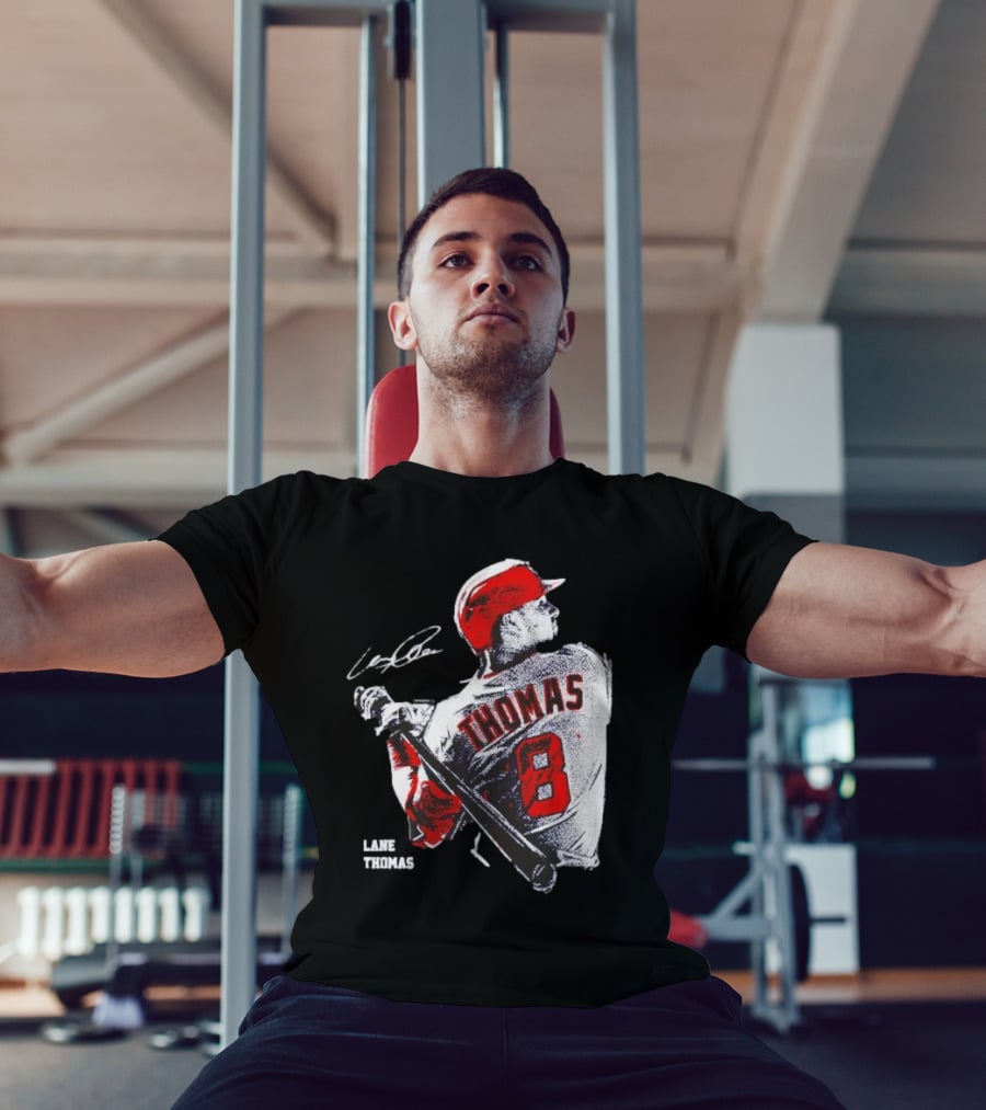 Lane Thomas Cleveland Guardians Baseball Jersey Signature Design 8 T-Shirt