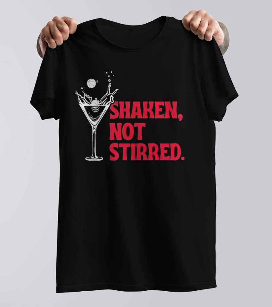 Rutgers Scarlet Knights Shaken Not Stirred Martini Basketball T-Shirt
