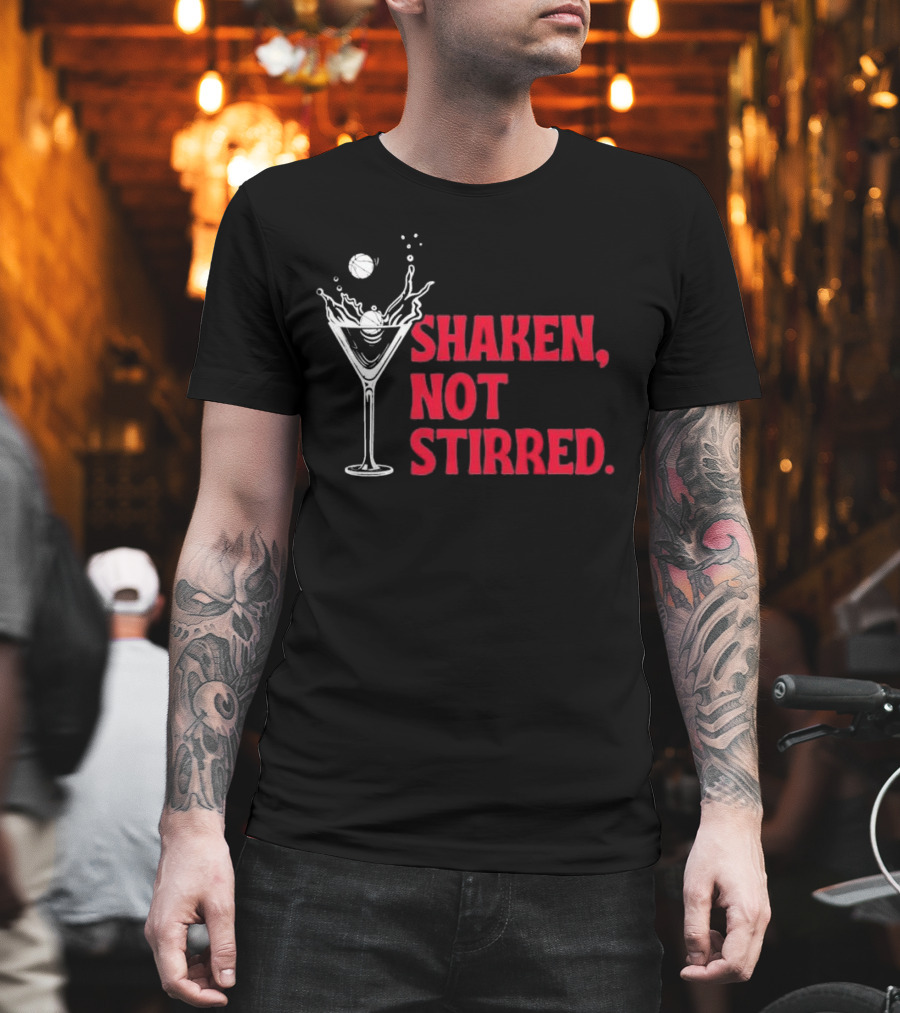 Rutgers Scarlet Knights Shaken Not Stirred Martini Basketball T-Shirt