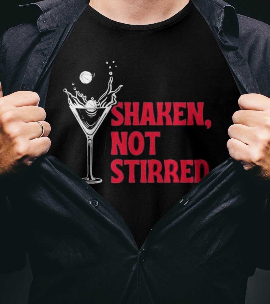 Rutgers Scarlet Knights Shaken Not Stirred Martini Basketball T-Shirt