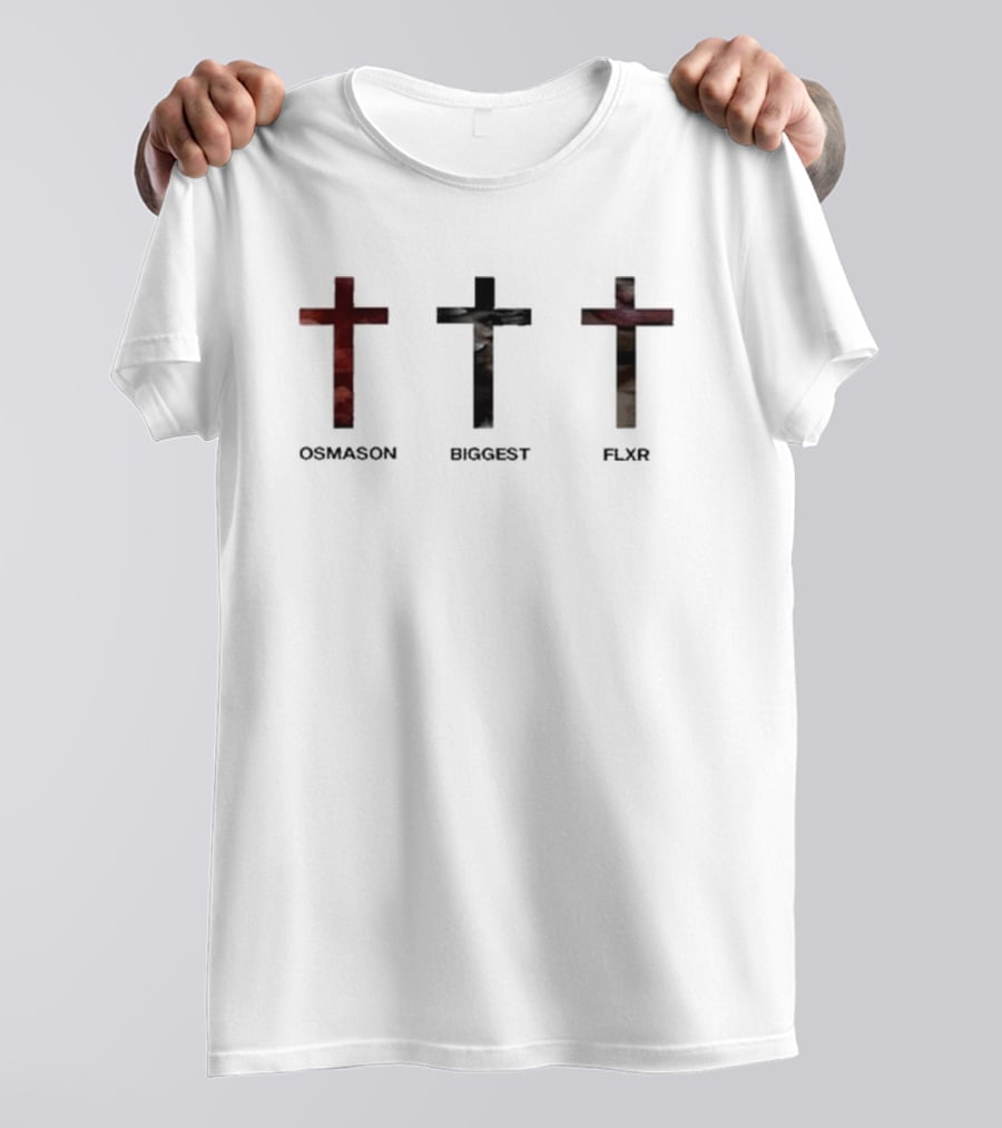 Osamason Biggest Flxr Triple Cross Motif T-Shirt