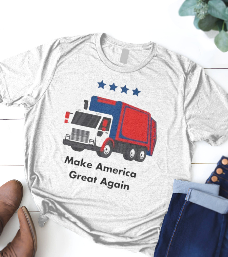 Make America Great Again Garbage Truck With Stars T-Shirt