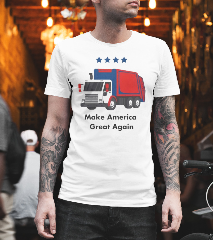 Make America Great Again Garbage Truck With Stars T-Shirt