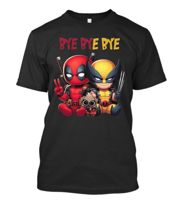 Deadpool Wolverine Bye Bye Bye Best Song For Hero Cute Chibi T-Shirt