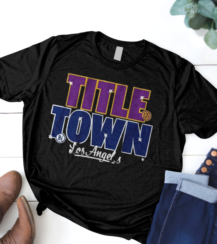 Los Angeles Title Town 17x Purple 8x Blue T-Shirt