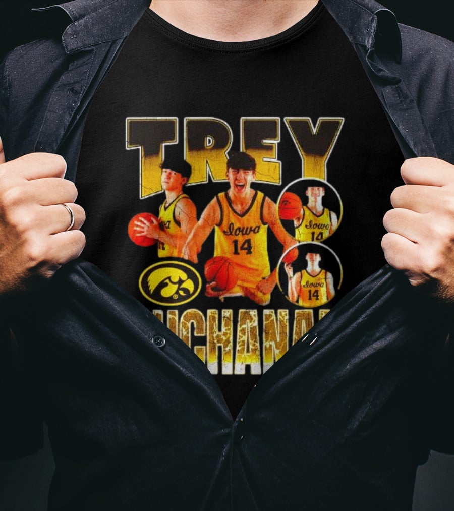 Trey Buchanan Iowa Hawkeyes Basketball Team Retro Jersey Number 14 T-Shirt