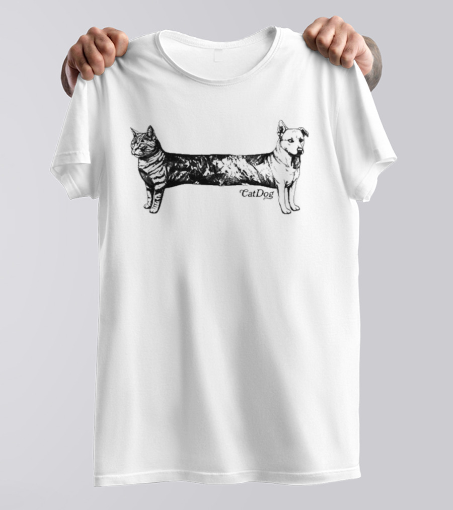 Cat Dog Hybrid Design Catdog T-Shirt