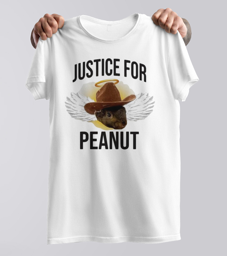 Justice For Peanut Angel Cowboy Wings T-Shirt