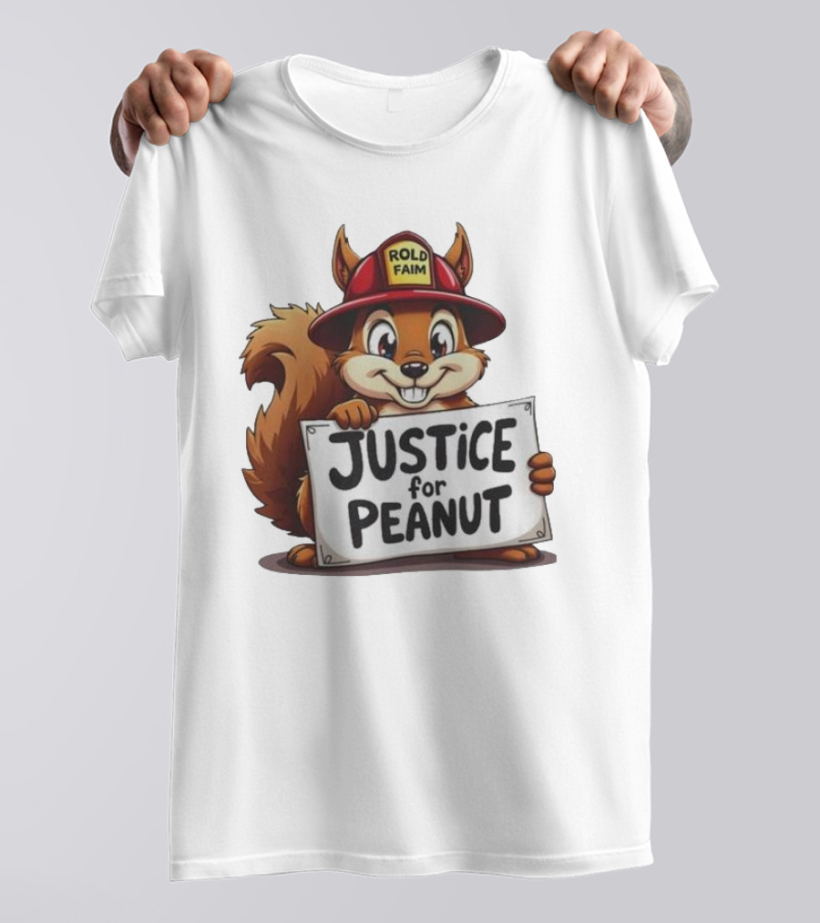 Justice For Peanut Rold FaIm Squirrel Lover T-Shirt