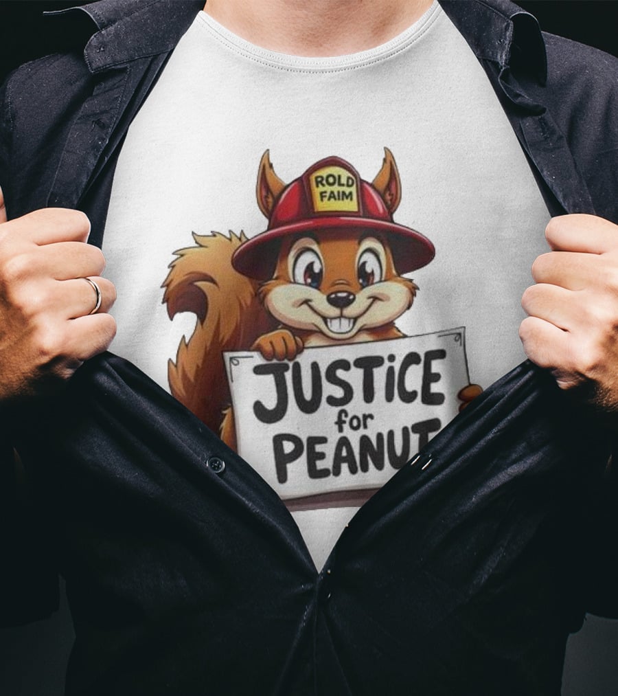 Justice For Peanut Rold FaIm Squirrel Lover T-Shirt