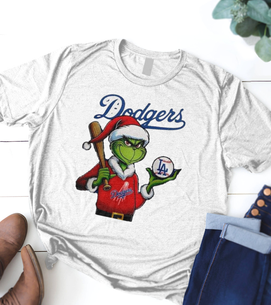 Dodgers MLB Los Angeles The Grinch Grinchmas Christmas T-Shirt