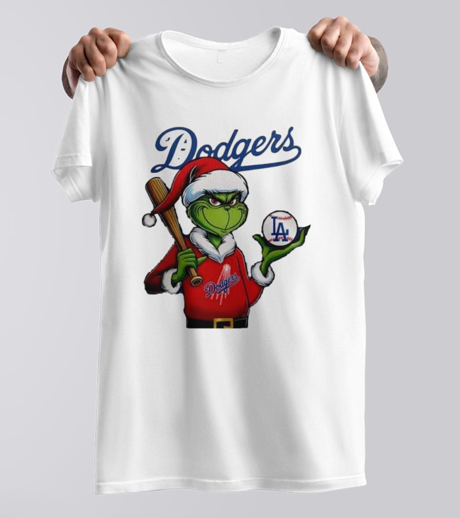 Dodgers MLB Los Angeles The Grinch Grinchmas Christmas T-Shirt