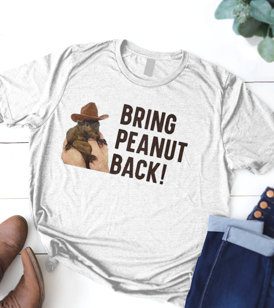 Bring Peanut The Squirrel Back Cowboy Hat Image T-Shirt