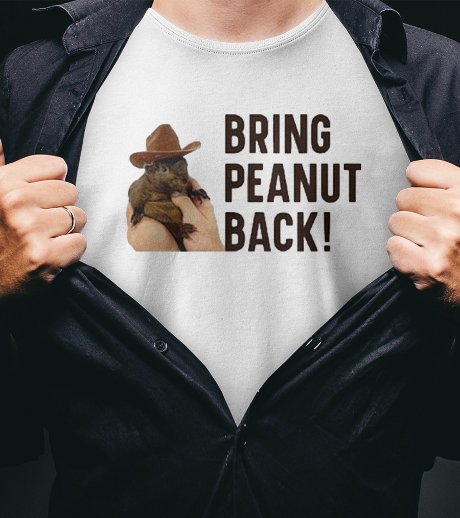 Bring Peanut The Squirrel Back Cowboy Hat Image T-Shirt