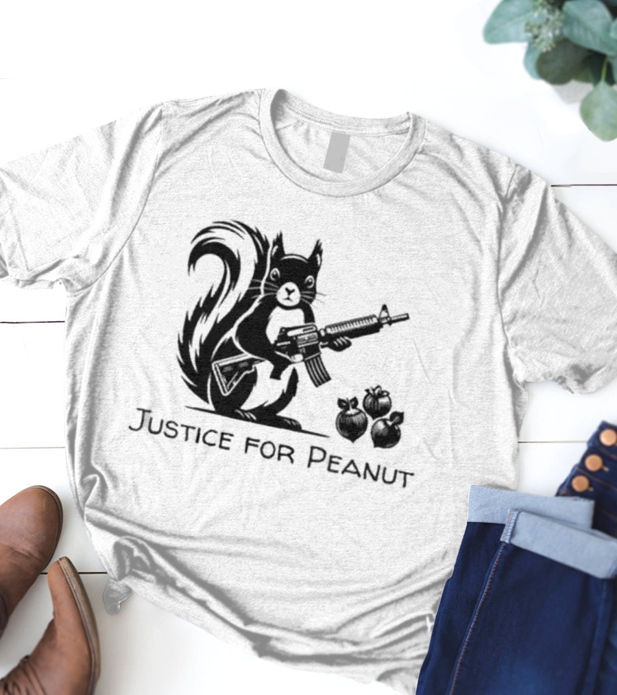 Justice For Peanut Squirrel With Gun T-Shirt