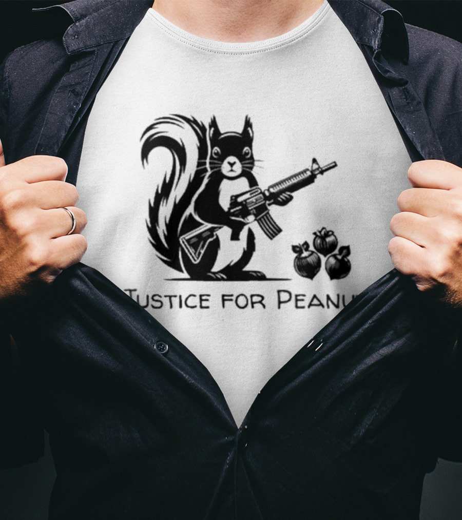 Justice For Peanut Squirrel With Gun T-Shirt