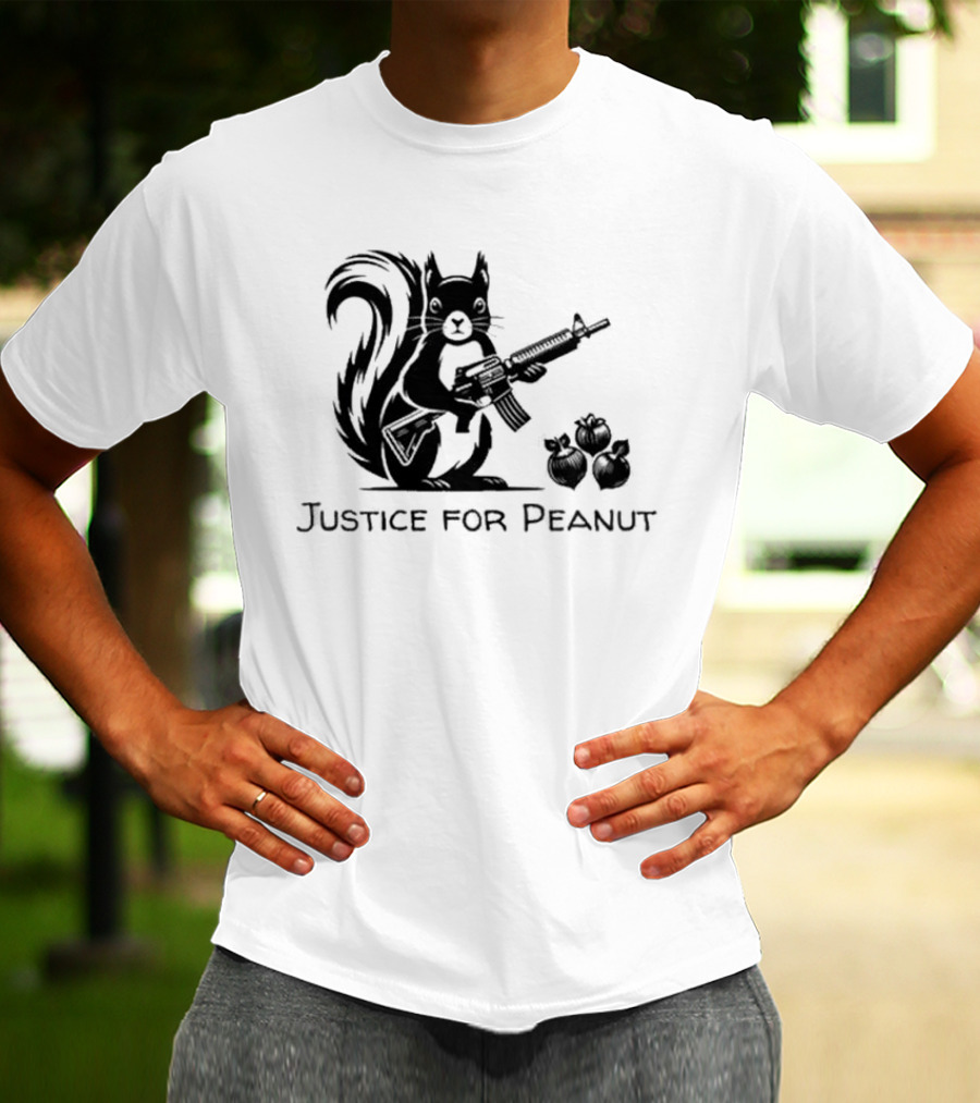 Justice For Peanut Squirrel With Gun T-Shirt