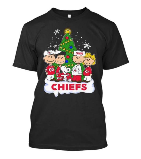 Kansas City Chiefs Snoopy Peanuts Christmas Chiefs Holiday T-Shirt