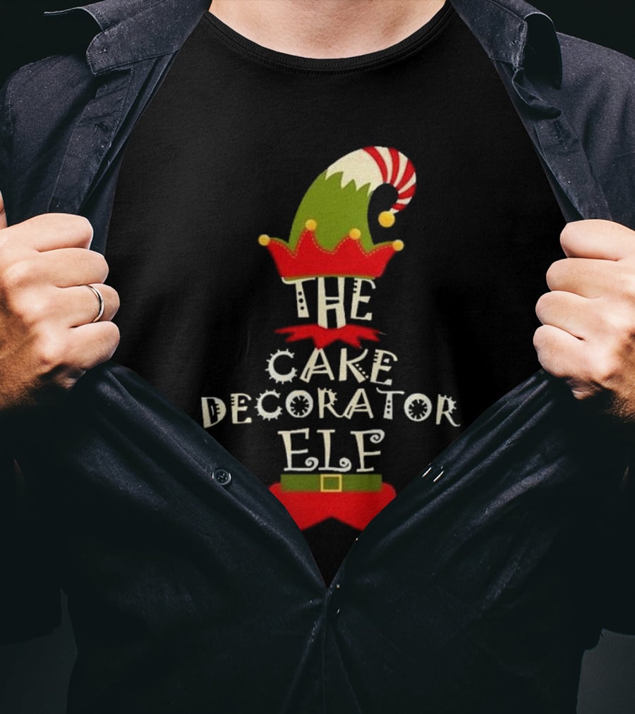 The Cake Decorator Elf Christmas Holiday T-Shirt