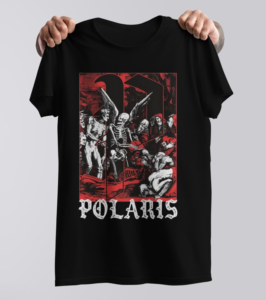 Down Right Merch Polaris Skeleton Scene T-Shirt