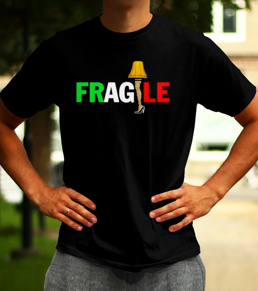 Fragile Italian Christmas Leg Lamp T-Shirt