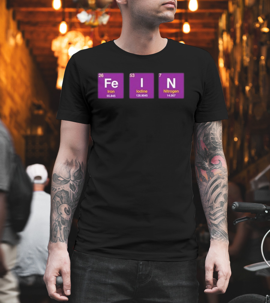 Ahh Tees Fe Iodine Nitrogen Elements Chemistry T-Shirt