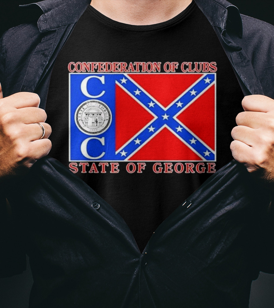 Confederation Of Clubs State Of George Flag With Seal T-Shirt