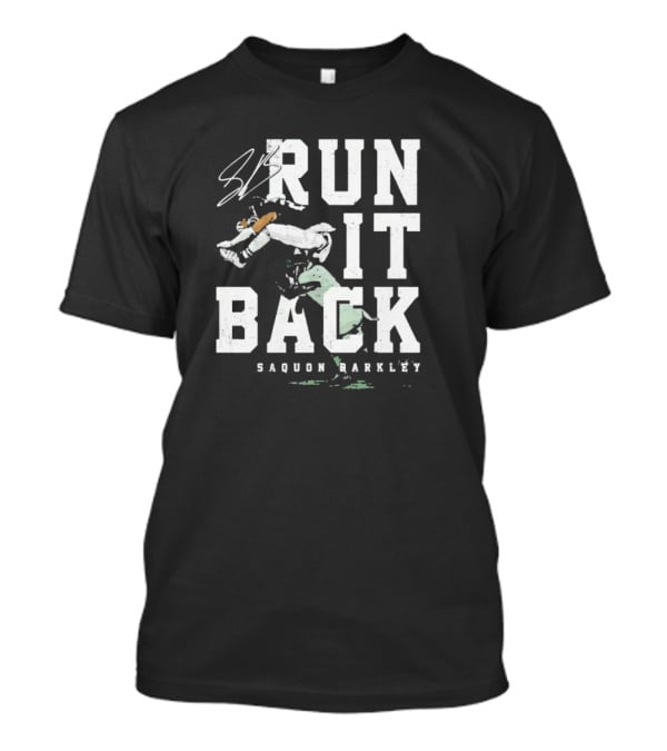 Run It Back Saquon Barkley Signature Jump Over Philadelphia Eagles Player T-Shirt