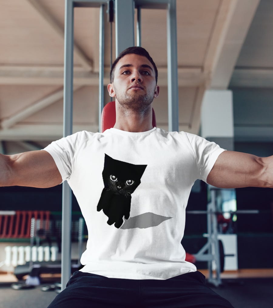 Cat Sluj Art Bro Shadow Black Kitty Image T-Shirt