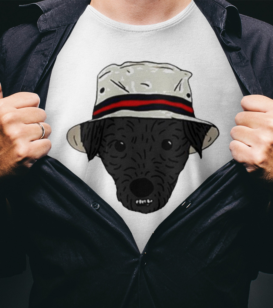 Mortimer And Whitehouse Gone Fishing Dog In Bucket Hat T-Shirt