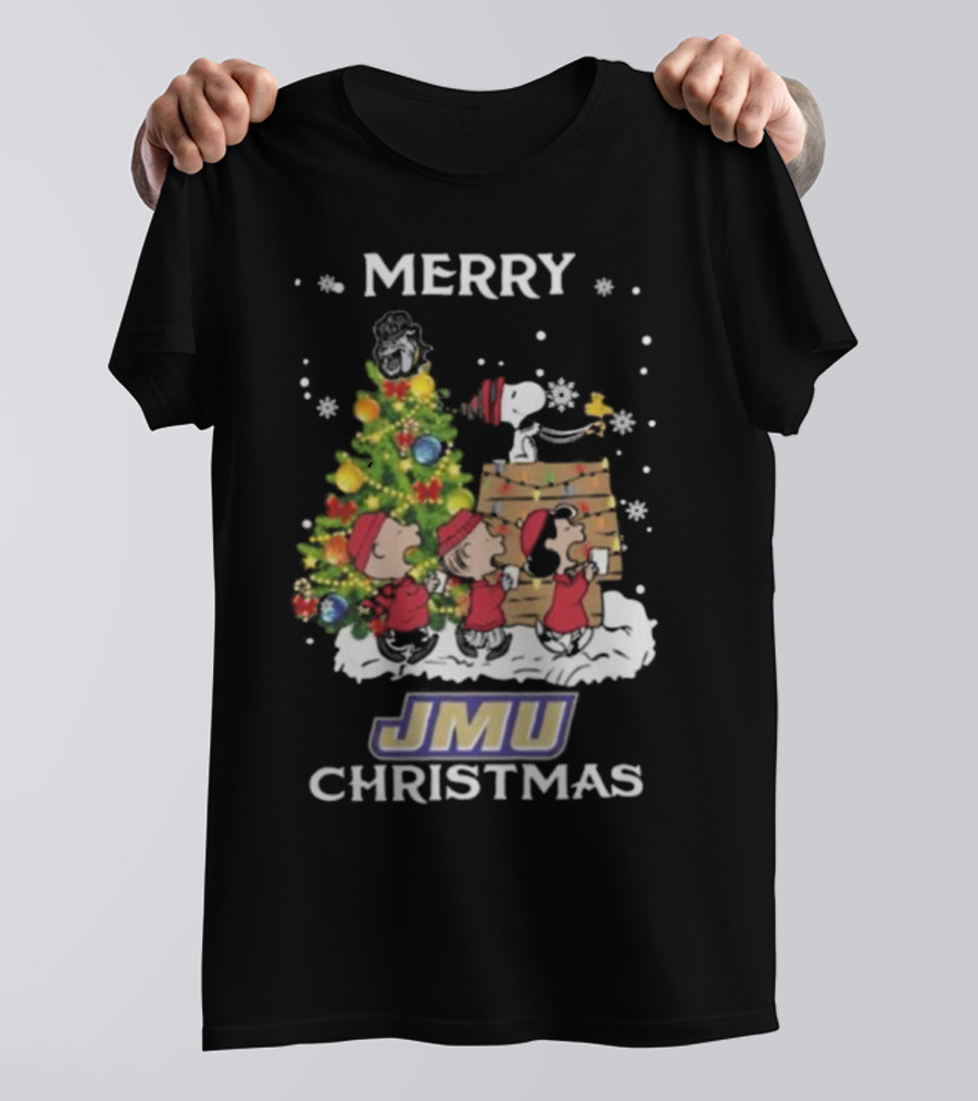 Merry JMU Christmas Snoopy And Friends T-Shirt