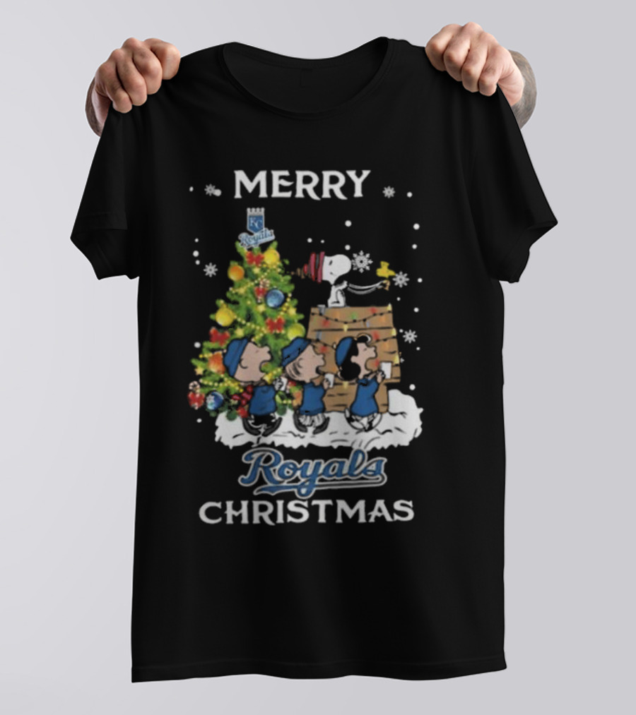 Merry Christmas Kansas City Royals Snoopy And Friends T-Shirt