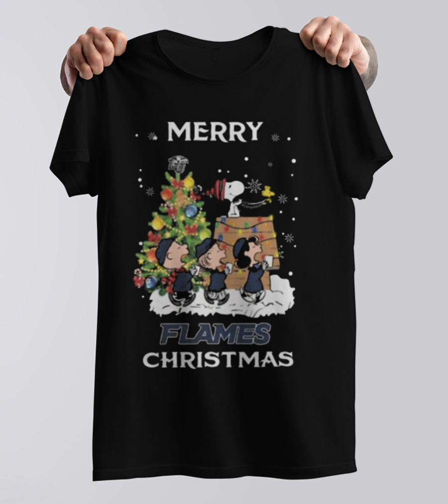 Merry Flames Christmas Snoopy And Friends Liberty T-Shirt