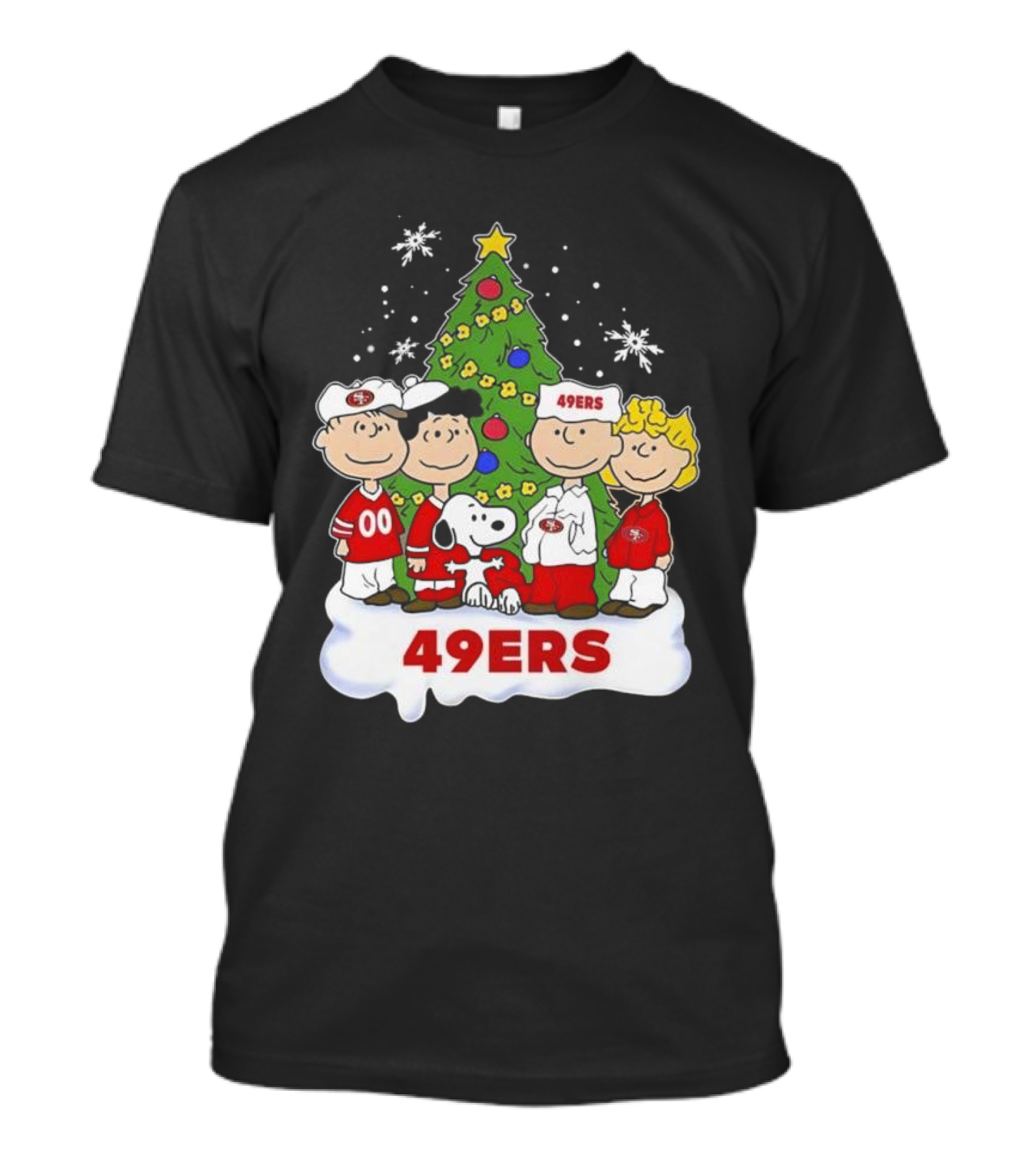 San Francisco 49Ers Snoopy And Friends Christmas T-Shirt