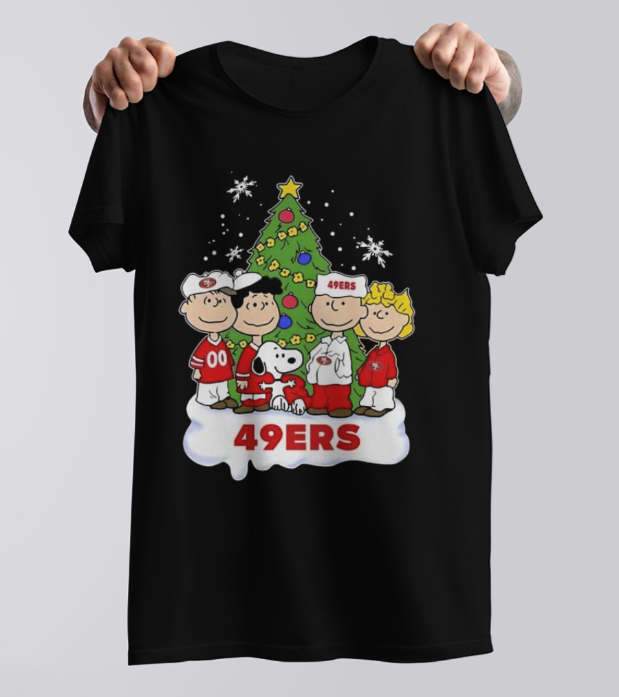San Francisco 49Ers Snoopy And Friends Christmas T-Shirt