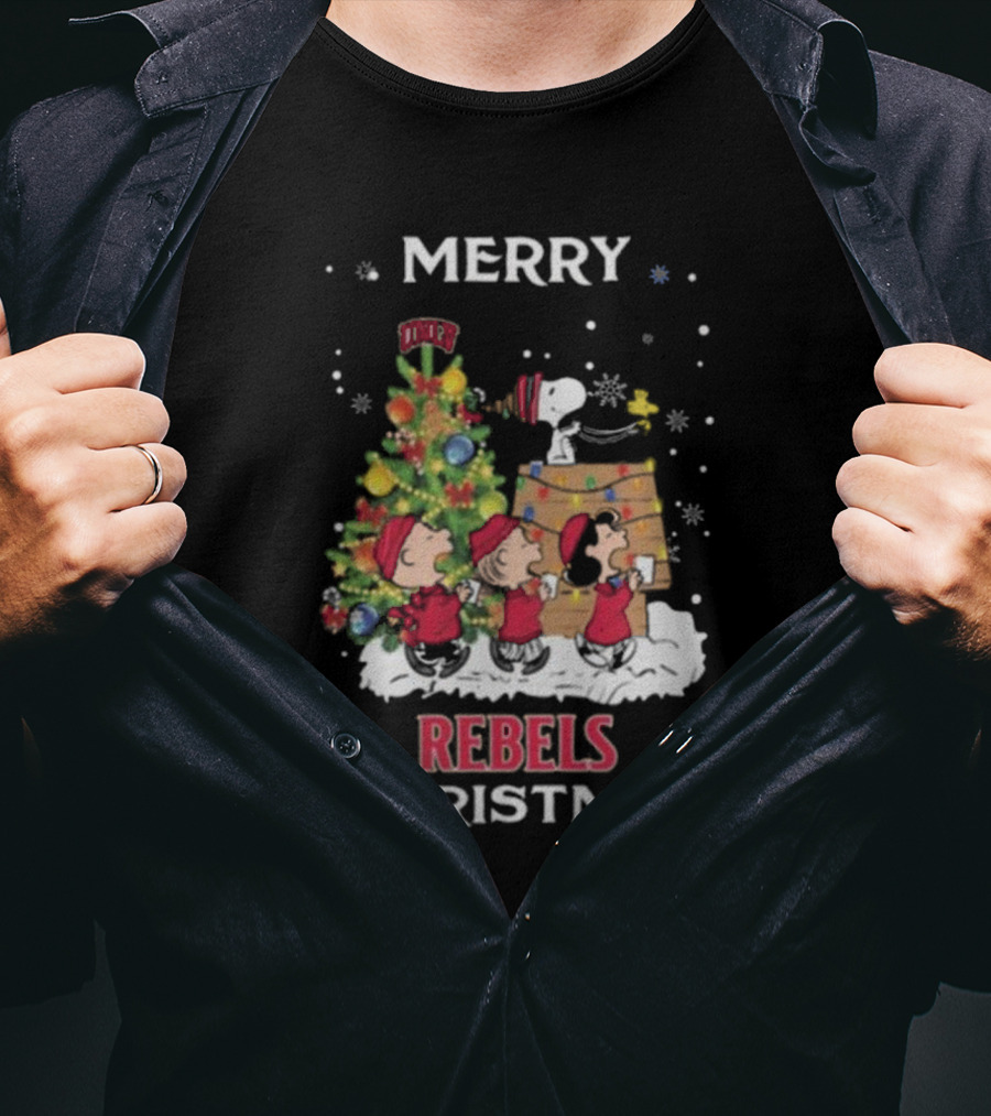 Merry Christmas UNLV Rebels X Snoopy And Friends T-Shirt