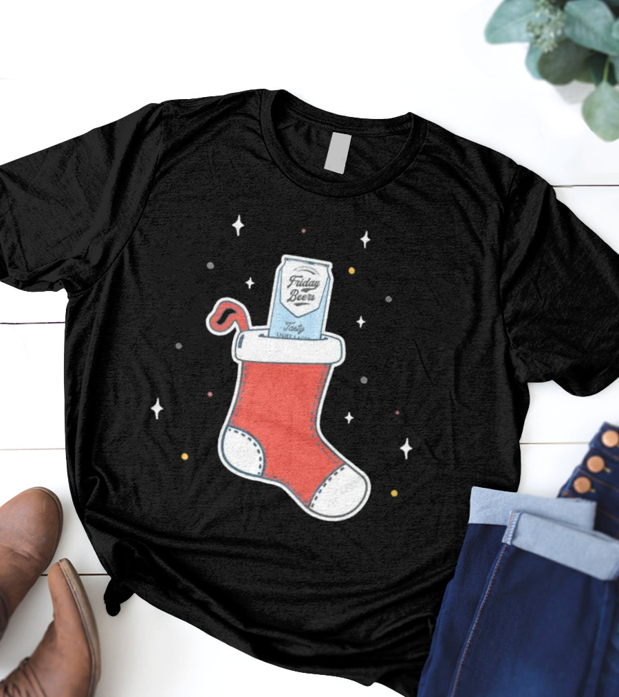 Friday Beers Christmas Stocking T-Shirt